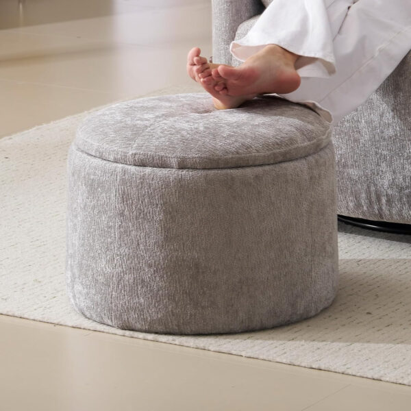 Oversized Swivel Rocker Recliner with Massage and Heat, 26" Extra Wide Swivel Nursery Recliner with Adjustable Headrest, Manual Rocker Recliner Chair with Two Removable Pillows for Living Room, Beige