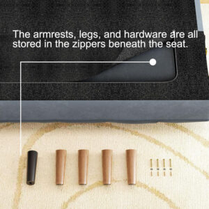 6886e3b6b00fdc2fa5ffc5b4e4fa7d41ce97afb420eba843ef32f.jpg 75" Linen Futon Sofa Bed, Convertible Futon Couch Bed, Comfy Love Seat Sleeper Bed with Adjustable Backrest, Small Couches for Small Spaces, Living Room, Bedroom and Office (Dark Gray)