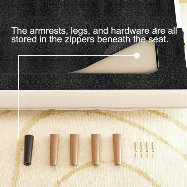 6886e3c05a01e560cd72a68006a17de2d22de8cbee9e0688abf45.jpg 75" Linen Futon Sofa Bed, Convertible Futon Couch Bed, Comfy Love Seat Sleeper Bed with Adjustable Backrest, Small Couches for Small Spaces, Living Room, Bedroom and Office (Dark Gray)