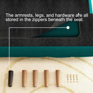 6886e3df75c6240ee649604cfde398b93777e01202a642d15ffea.jpg 75" Linen Futon Sofa Bed, Convertible Futon Couch Bed, Comfy Love Seat Sleeper Bed with Adjustable Backrest, Small Couches for Small Spaces, Living Room, Bedroom and Office (Dark Gray)