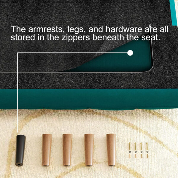 6886e3df75c6240ee649604cfde398b93777e01202a642d15ffea.jpg 75" Linen Futon Sofa Bed, Convertible Futon Couch Bed, Comfy Love Seat Sleeper Bed with Adjustable Backrest, Small Couches for Small Spaces, Living Room, Bedroom and Office (Dark Gray)