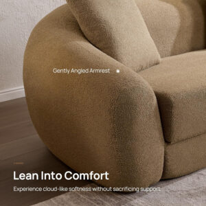 SICOTAS Sofa Couch Bed for Living Room Futon Cloud Boneless Sleeper Sofa Pull Out Convertible Floor Couch in a Box with Deep Seet 3 Seater Foam Bed No Assembly Required for Bedroom Apartment, Brown