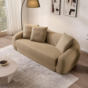 SICOTAS Sofa Couch Bed for Living Room Futon Cloud Boneless Sleeper Sofa Pull Out Convertible Floor Couch in a Box with Deep Seet 3 Seater Foam Bed No Assembly Required for Bedroom Apartment, Brown