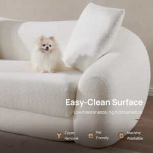 SICOTAS Sofa Couch Bed for Living Room Futon Cloud Boneless Sleeper Sofa Pull Out Convertible Floor Couch in a Box with Deep Seet 3 Seater Foam Bed No Assembly Required for Bedroom Apartment, Brown