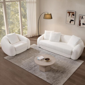 SICOTAS Sofa Couch Bed for Living Room Futon Cloud Boneless Sleeper Sofa Pull Out Convertible Floor Couch in a Box with Deep Seet 3 Seater Foam Bed No Assembly Required for Bedroom Apartment, Brown