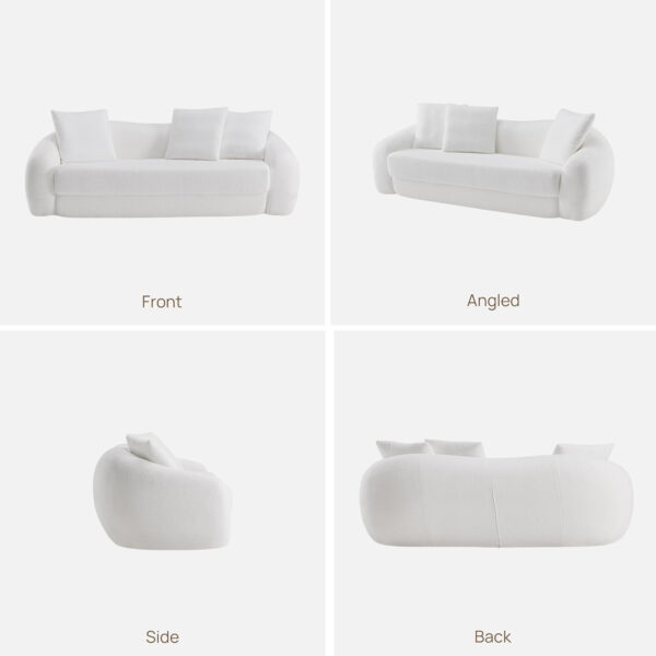 SICOTAS Sofa Couch Bed for Living Room Futon Cloud Boneless Sleeper Sofa Pull Out Convertible Floor Couch in a Box with Deep Seet 3 Seater Foam Bed No Assembly Required for Bedroom Apartment, Brown