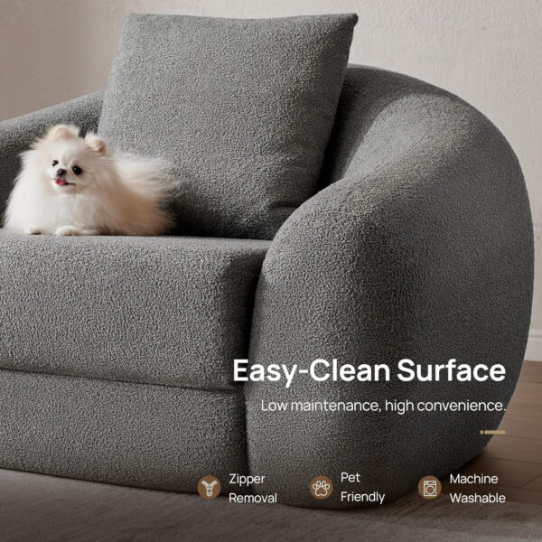 SICOTAS Sofa Couch Bed for Living Room Futon Cloud Boneless Sleeper Sofa Pull Out Convertible Floor Couch in a Box with Deep Seet 3 Seater Foam Bed No Assembly Required for Bedroom Apartment, Brown