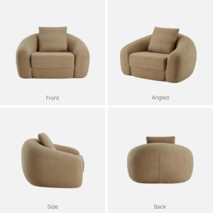 SICOTAS Sofa Couch Bed for Living Room Futon Cloud Boneless Sleeper Sofa Pull Out Convertible Floor Couch in a Box with Deep Seet 3 Seater Foam Bed No Assembly Required for Bedroom Apartment, Brown