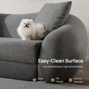 SICOTAS Sofa Couch Bed for Living Room Futon Cloud Boneless Sleeper Sofa Pull Out Convertible Floor Couch in a Box with Deep Seet 3 Seater Foam Bed No Assembly Required for Bedroom Apartment, Brown