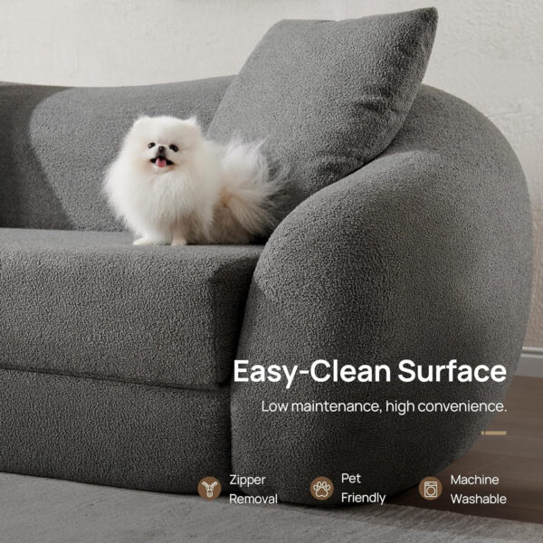 SICOTAS Sofa Couch Bed for Living Room Futon Cloud Boneless Sleeper Sofa Pull Out Convertible Floor Couch in a Box with Deep Seet 3 Seater Foam Bed No Assembly Required for Bedroom Apartment, Brown