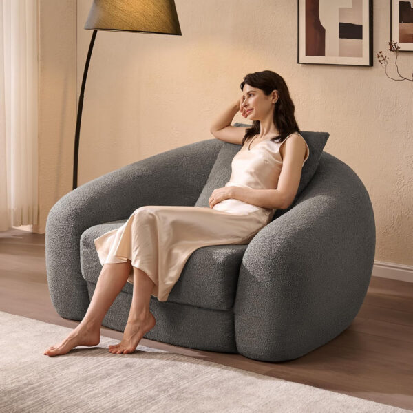 SICOTAS Sofa Couch Bed for Living Room Futon Cloud Boneless Sleeper Sofa Pull Out Convertible Floor Couch in a Box with Deep Seet 3 Seater Foam Bed No Assembly Required for Bedroom Apartment, Brown