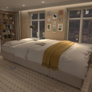 VanAcc Sofa Bed, Sleeper Sofa- 2 in 1 Pull Out Couch Bed with Storage Chaise for Living Room, White Sherpa 84in x 59in x 39in