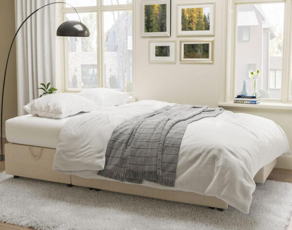 VanAcc Sofa Bed, Sleeper Sofa- 2 in 1 Pull Out Couch Bed with Storage Chaise for Living Room, White Sherpa 84in x 59in x 39in