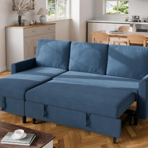6886e695cc315acf48600be9de5c640ff1c5a6641f5442501b924.jpg Walsunny Sectional Sofa Couch Bed L Shaped Sleeper Sofa Bed Pull Out Bed with Storage, Reversible Sectional Couches for Living Room, Apartment, Office(Dark Gray)