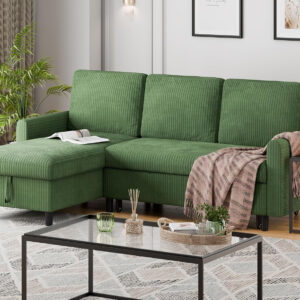 6886e6a40266cd94e603ef221ab9a2307adb82188b3868d38853a.jpg Walsunny Sectional Sofa Couch Bed L Shaped Sleeper Sofa Bed Pull Out Bed with Storage, Reversible Sectional Couches for Living Room, Apartment, Office(Dark Gray)
