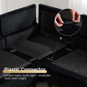 KKL Modular Sectional Sofa Bed with Storage Ottoman, Convertible L/U-Shaped Sleeper Couch for Living Room, Modern Reversible Design, Beige