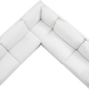 CHITA Sectional Modular Down Filled L Shape Sofa, Comfty L Shape Cloud Couch,FSC Certified L Shaped Couch for Living Room, 114 inch Width,4 Seat with Storage Ottoman, Snow