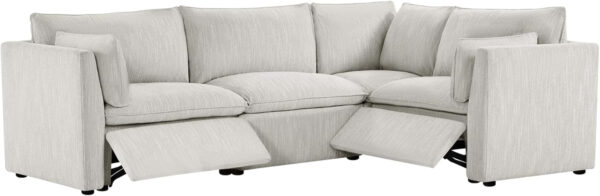 CHITA Sectional Modular Down Filled L Shape Sofa, Comfty L Shape Cloud Couch,FSC Certified L Shaped Couch for Living Room, 114 inch Width,4 Seat with Storage Ottoman, Snow
