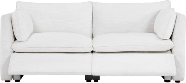 CHITA Sectional Modular Down Filled L Shape Sofa, Comfty L Shape Cloud Couch,FSC Certified L Shaped Couch for Living Room, 114 inch Width,4 Seat with Storage Ottoman, Snow