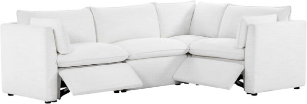 CHITA Sectional Modular Down Filled L Shape Sofa, Comfty L Shape Cloud Couch,FSC Certified L Shaped Couch for Living Room, 114 inch Width,4 Seat with Storage Ottoman, Snow