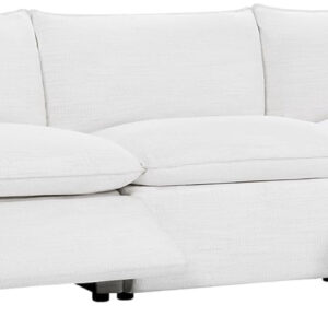 CHITA Sectional Modular Down Filled L Shape Sofa, Comfty L Shape Cloud Couch,FSC Certified L Shaped Couch for Living Room, 114 inch Width,4 Seat with Storage Ottoman, Snow