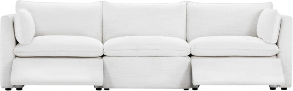 CHITA Sectional Modular Down Filled L Shape Sofa, Comfty L Shape Cloud Couch,FSC Certified L Shaped Couch for Living Room, 114 inch Width,4 Seat with Storage Ottoman, Snow