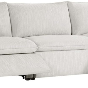 CHITA Sectional Modular Down Filled L Shape Sofa, Comfty L Shape Cloud Couch,FSC Certified L Shaped Couch for Living Room, 114 inch Width,4 Seat with Storage Ottoman, Snow