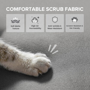 6886e9d1d617f198b467f79c585e63afc227dfbf7af1a8000d2f7.jpg COMHOMA Convertible Futon Sofa Bed, 68″Fabric Futon Couch with Adjustable Backrest, Folding Futon Sleeper Recliner for Living Room Furniture (Blue)