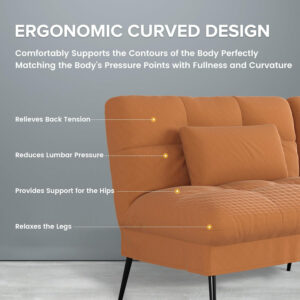 6886e9e3c0f150f4c5810f747f79d843df6e336137f09de0d1b3a.jpg COMHOMA Convertible Futon Sofa Bed, 68″Fabric Futon Couch with Adjustable Backrest, Folding Futon Sleeper Recliner for Living Room Furniture (Blue)