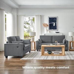 Brelice Pull Out Sofa Bed, Full Size Convertible Loveseat Sleeper Sofa, Corduroy Memory Foam Couch Bed for Living Room, Guest Room, Apartment, Home Office (Green)