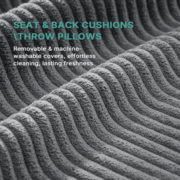 Brelice Pull Out Sofa Bed, Full Size Convertible Loveseat Sleeper Sofa, Corduroy Memory Foam Couch Bed for Living Room, Guest Room, Apartment, Home Office (Green)