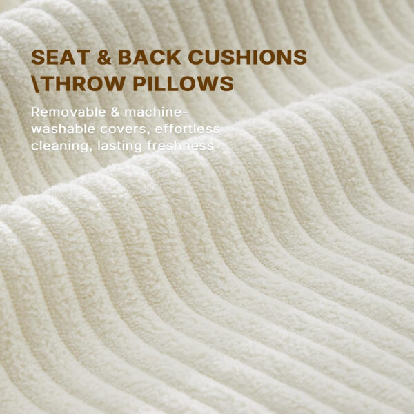 Brelice Pull Out Sofa Bed, Full Size Convertible Loveseat Sleeper Sofa, Corduroy Memory Foam Couch Bed for Living Room, Guest Room, Apartment, Home Office (Green)