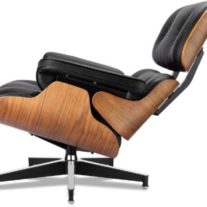 6886ee7141ad1f7238a03f13b32a7c5c266ea6110a140d148c69a.jpg Top Black Grain Leather, Mid Century Chaise Lounge Chair and Ottoman, Modern Chair Classic Design, Heavy Duty Base Support for Living Room Study Lounge Office (Upgraded, Walnut-Brown)