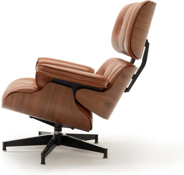 6886f17c75f3ca463384fecfc4250a0bad6b8746e15a9b01d05a7.jpg Lounge Chair with Ottoman, Mid Century Modern Office Chair, Leather Chaise Lounge Chair Indoor, Heavy Duty Base Support for Living Room Study Lounge Office (Palisander Brown, Tall)