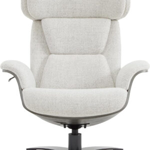 CHITA Genuine Leather Reclining Swivel Chair with Adjustable Headrest and Ottoman for Living Room, Teal