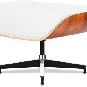 Top Grain Leather, Mid Century Chaise Lounge Chair and Ottoman, Modern Chair Classic Design, Heavy Duty Base Support for Living Room Study Lounge Office, Walnut-Brown