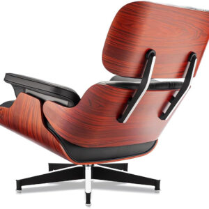 Top Grain Leather, Mid Century Chaise Lounge Chair and Ottoman, Modern Chair Classic Design, Heavy Duty Base Support for Living Room Study Lounge Office, Walnut-Brown