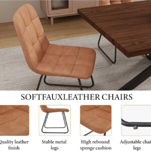 ZckyCine 6-8 Person Modern Rectangular Dining Table Set, 51-67 Inch Expandable Space-Saving Metal Frame Dining Table with Gray Table and 6 Black Chairs for Kitchen or Dining Room