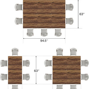 Tribesigns Square Dining Table for 2, 31.5" Industrial Dinner Table with Metal Base, Kitchen Table for Dining Room, Small Space, Apartment, Rustic Brown & Black