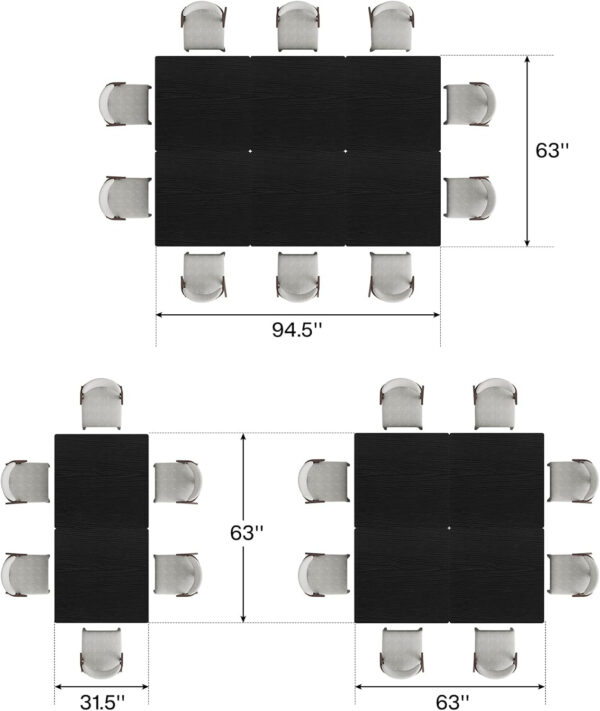 Tribesigns Square Dining Table for 2, 31.5" Industrial Dinner Table with Metal Base, Kitchen Table for Dining Room, Small Space, Apartment, Rustic Brown & Black