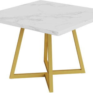 Tribesigns Square Dining Table for 2, 31.5" Industrial Dinner Table with Metal Base, Kitchen Table for Dining Room, Small Space, Apartment, Rustic Brown & Black