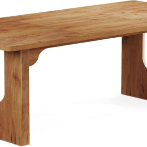 Tribesigns Modern Dining Table for 6 to 8 People, 71" Large Kitchen Dining Table with Wood Pedestal Base, Rectangular Long Dinner Table for Kitchen, Dining Room, Living Room, Rustic Brown