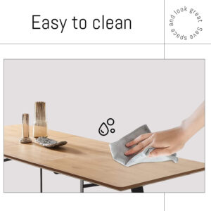 ZckyCine 67" Modern Rectangular Wooden Dining Table Set with 6 Brown Leather Chairs - Expandable, Space-Saving, Multifunctional