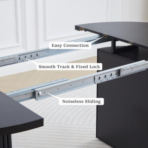 78 Inch Dining Table for 6 8 10, Modern Farmhouse Rectangular Kitchen Table, Long Dining Room Tables with Wood Strip Base for Kitchen Living Room (Walnut)