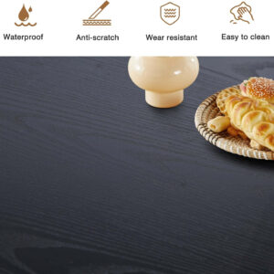 78 Inch Dining Table for 6 8 10, Modern Farmhouse Rectangular Kitchen Table, Long Dining Room Tables with Wood Strip Base for Kitchen Living Room (Walnut)