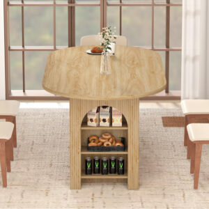 78 Inch Dining Table for 6 8 10, Modern Farmhouse Rectangular Kitchen Table, Long Dining Room Tables with Wood Strip Base for Kitchen Living Room (Walnut)