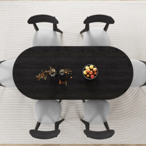 78 Inch Dining Table for 6 8 10, Modern Farmhouse Rectangular Kitchen Table, Long Dining Room Tables with Wood Strip Base for Kitchen Living Room (Walnut)