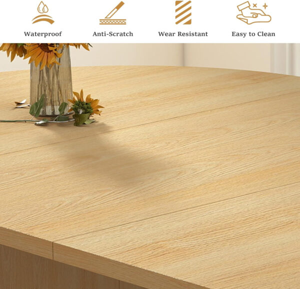 78 Inch Dining Table for 6 8 10, Modern Farmhouse Rectangular Kitchen Table, Long Dining Room Tables with Wood Strip Base for Kitchen Living Room (Walnut)