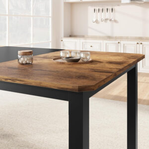 6886fe3d720d1d8cae64d0ecf27a6be9ca25f18ceeb9ba1b820d3.jpg GarveeHome Industrial Dining Table for 6-8 People, 78.7 Inch Long Kitchen Table with Sturdy Metal Frame & Rustic Brown Finish - Seats 6 Rectangular Counter for Dinner, Easy to Install(Only Table)