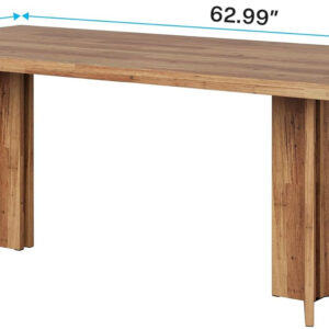Tribesigns 63-inch Dining Table for 4-6, Farmhouse Kitchen Table with Large Tabletop, Rectangular Dinner Eating Table for Dining Room, Living Room, Kitchen